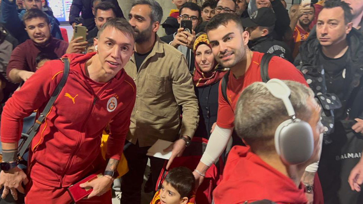 Galatasaray, Hatayspor maçı için Mersin'e geldi